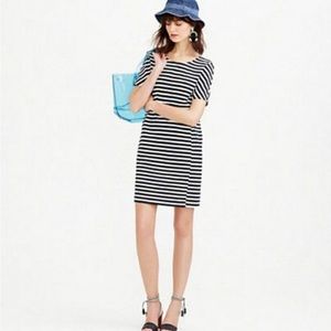J. Crew black and white striped dress